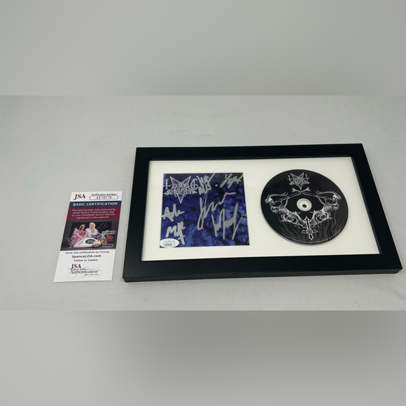 Dark Funeral signed CD Booklet Framed JSA COA